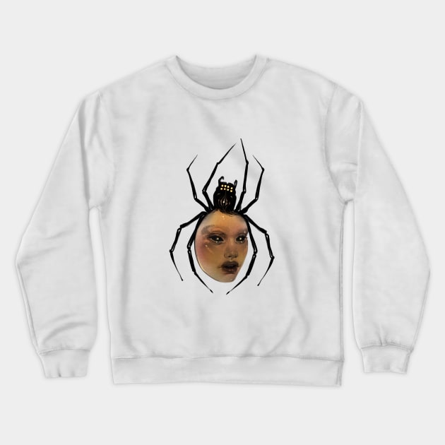 black widow Crewneck Sweatshirt by Inkdoski